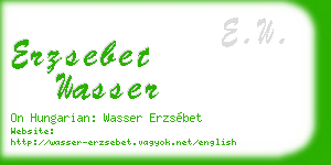 erzsebet wasser business card