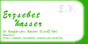 erzsebet wasser business card